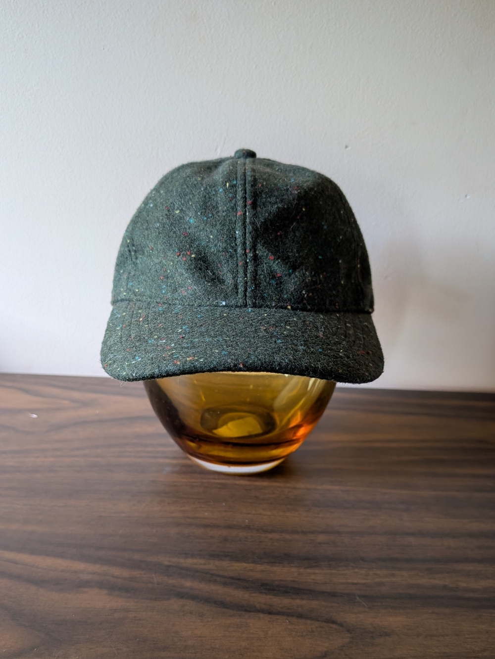 Universal Thread Dark Green Speckled Women's  Wool Baseball Cap